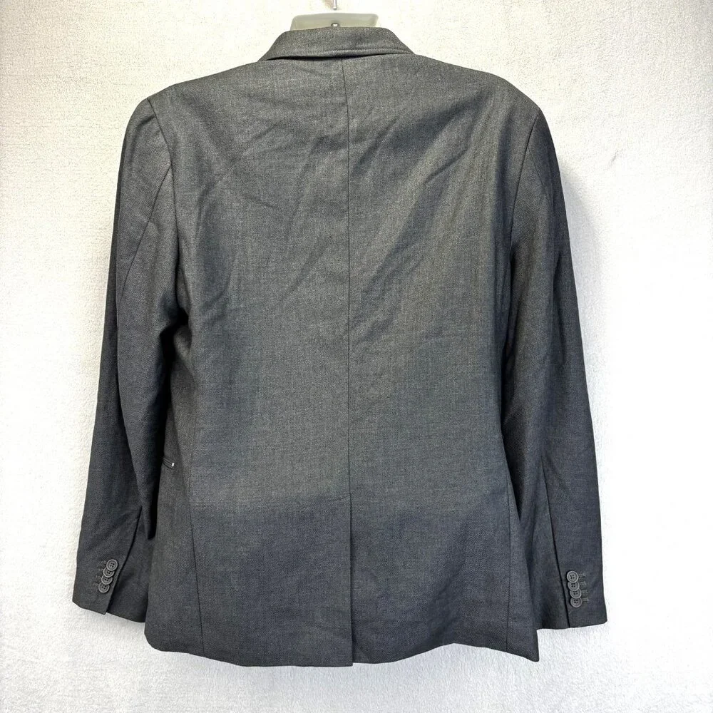 American Rag Cie Blazer Jacket Mens Medium Slim Fit Gray Sport Coat‎ Zip Pockets